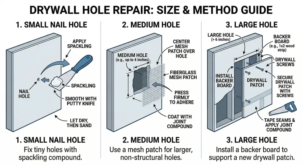 how to patch a hole in drywall method